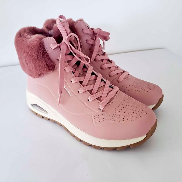 Pink Skechers Uno Rugged Sports Shoe 167274ROS SIZE 10 NEW - Picture 1 of 7